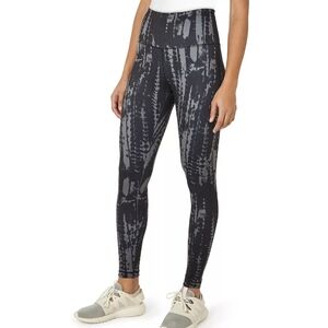 Danskin Black and Gray Tie Dye High Waisted Leggings Size Small